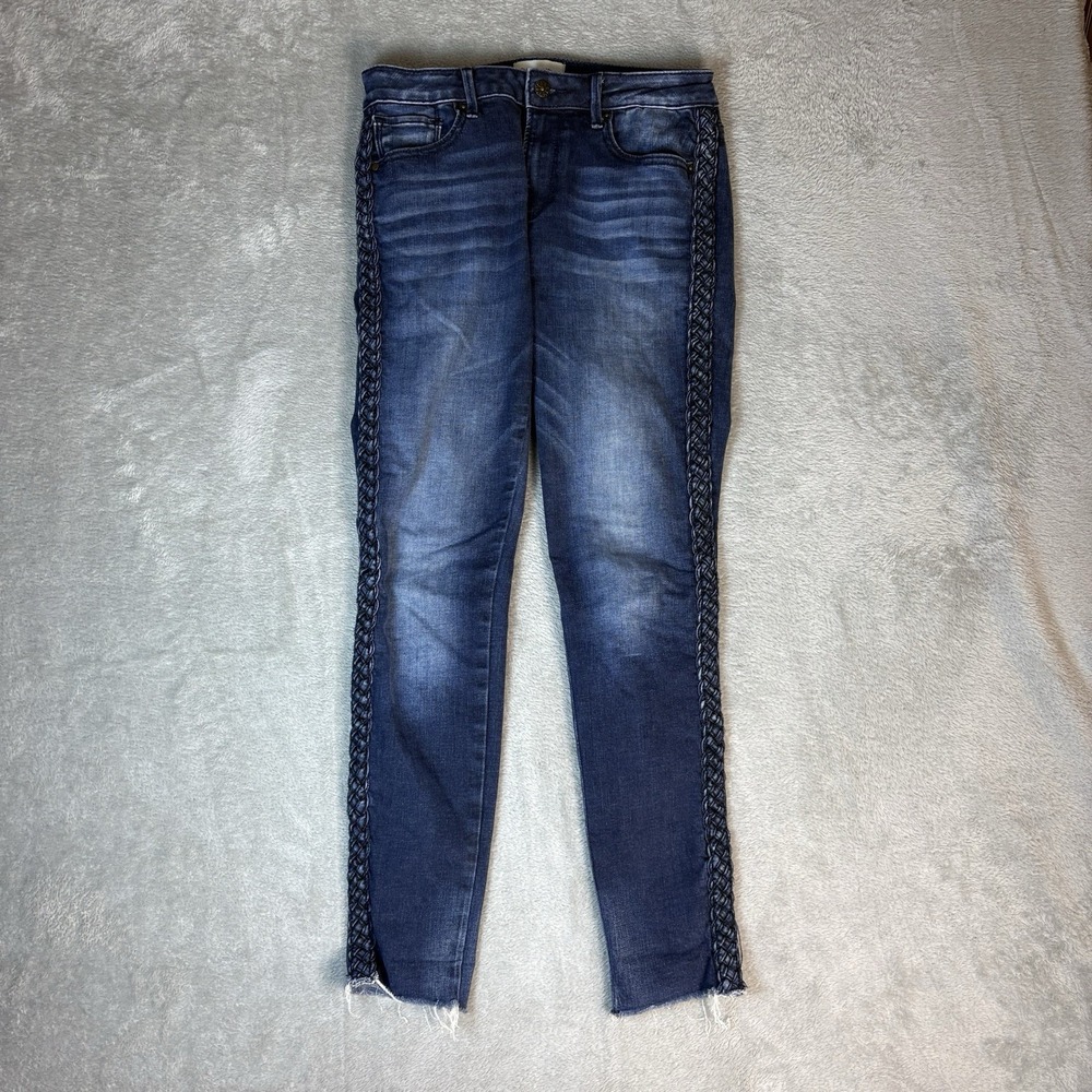 DRIFTWOOD Jackie Blue Ankle Embroidered Women's Jeans 26x28 (Fits 28x28)